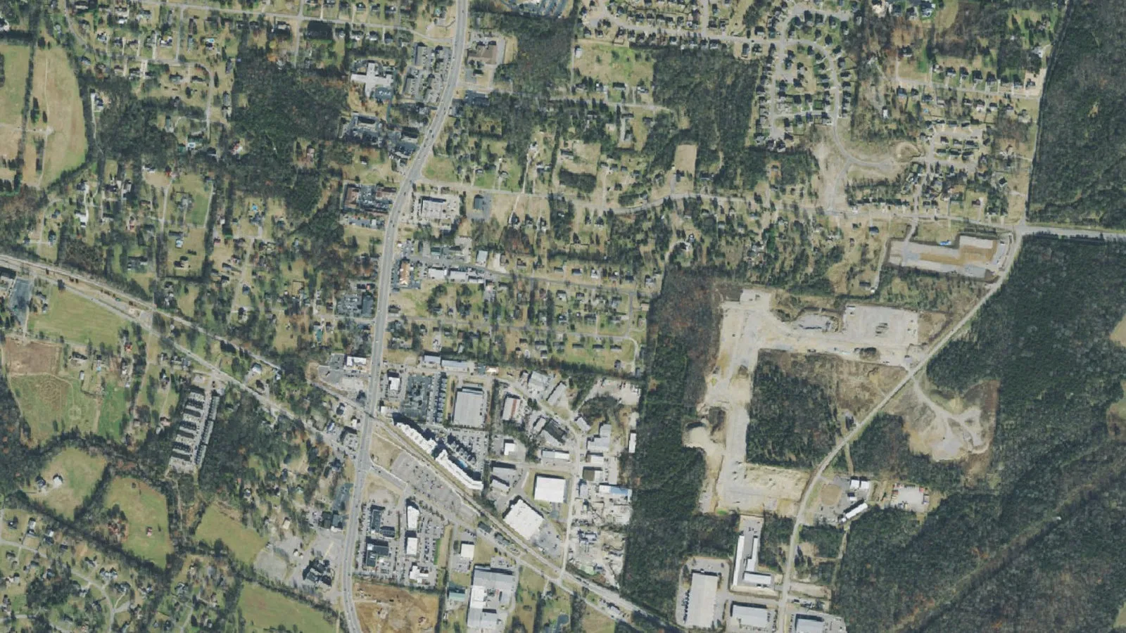 Septic services in Mt. Juliet, TN: aerial view of homes and streets in Mt. Juliet
